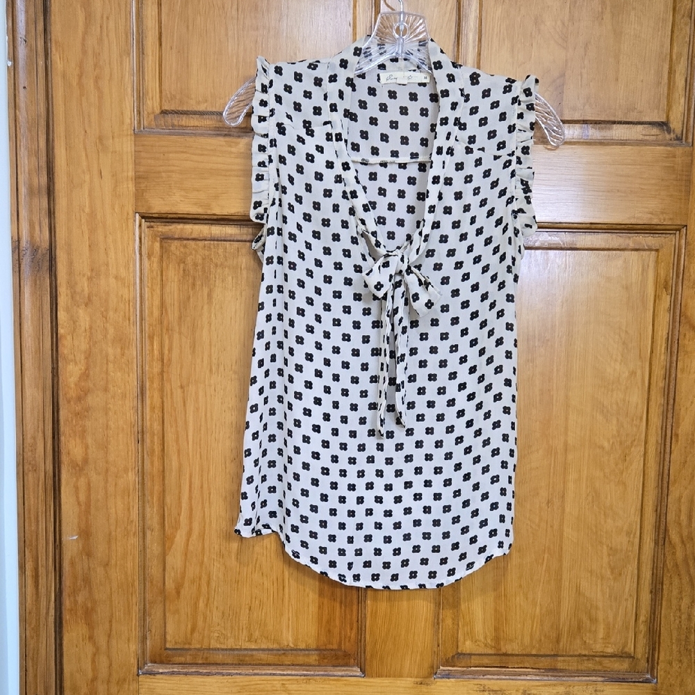 Comme Toi Cream Floral Patterned Women's Blouse